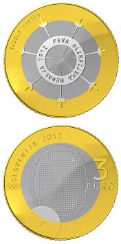 100ste verjaardag eerste gewonnen medaille tijdens de Olympische Spelen 3 euro cuni Slovenië 2012 BU